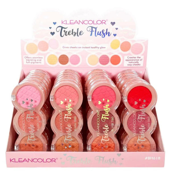 Kleancolor Treble Blush Trio cada una