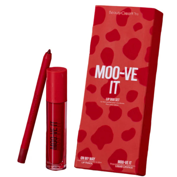 Beauty Creations Moo  Ve Lip Duo SET MATTE : Lipstick+ Delineador