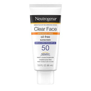 Neutrogena clear face oil free suncreen SPF 50 Republica Dominicana