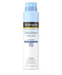 Protector en Expray Neutrogena Ultra Sheer Body Mist  SPF70