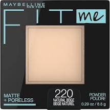 Maybelline fit me matte and poreless powder 220 TONO: Claro - REPUBLICA DOMINICANA $625.00